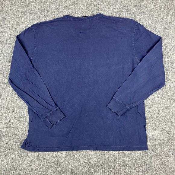Polo Ralph Lauren T-Shirt Mens Size XL Navy Long Sleeve Crew Neck Logo Tee - Picture 6 of 8